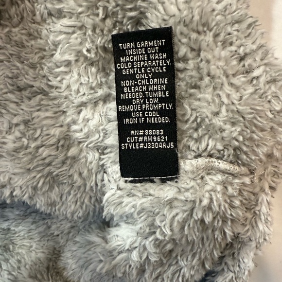 Rewash Women Hoodie Relaxed Fit Sherpa Fleece Hoodie Pullover Gray Size Large - Picture 5 of 6